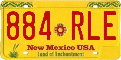 NM license plate 884RLE