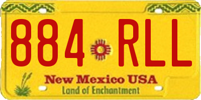 NM license plate 884RLL