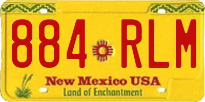 NM license plate 884RLM