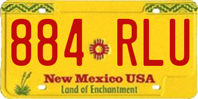 NM license plate 884RLU