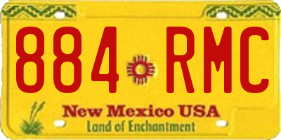 NM license plate 884RMC