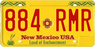 NM license plate 884RMR