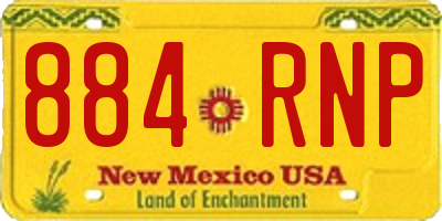 NM license plate 884RNP