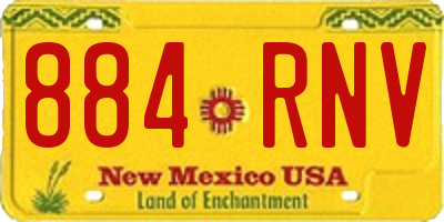 NM license plate 884RNV