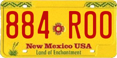 NM license plate 884ROO