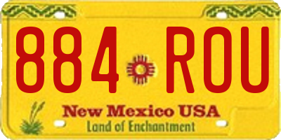 NM license plate 884ROU