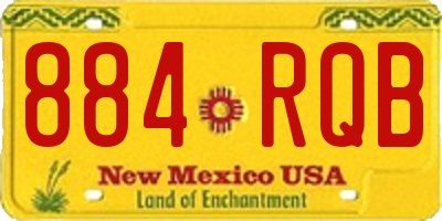NM license plate 884RQB