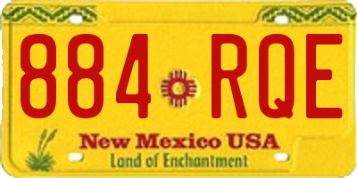 NM license plate 884RQE