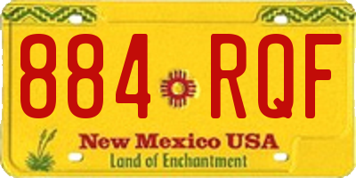 NM license plate 884RQF