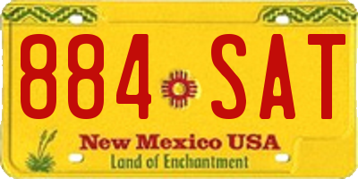 NM license plate 884SAT