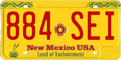 NM license plate 884SEI