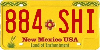 NM license plate 884SHI