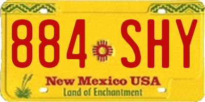 NM license plate 884SHY