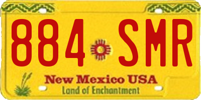 NM license plate 884SMR
