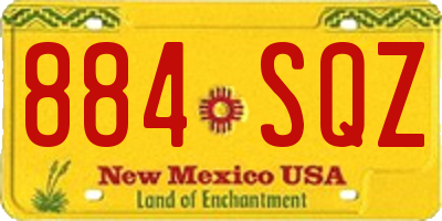 NM license plate 884SQZ