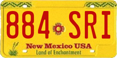 NM license plate 884SRI