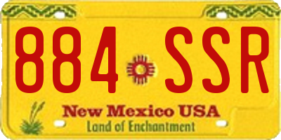 NM license plate 884SSR