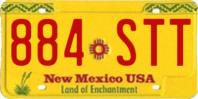 NM license plate 884STT