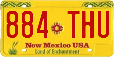 NM license plate 884THU