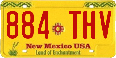 NM license plate 884THV
