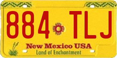 NM license plate 884TLJ