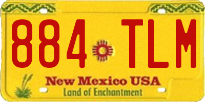 NM license plate 884TLM
