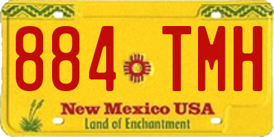 NM license plate 884TMH
