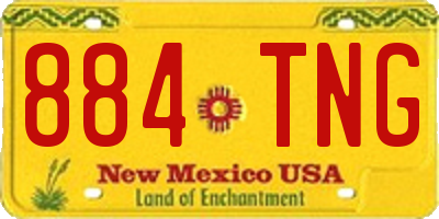 NM license plate 884TNG