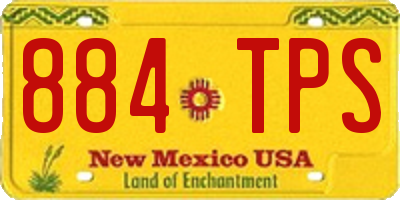 NM license plate 884TPS
