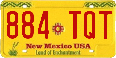 NM license plate 884TQT