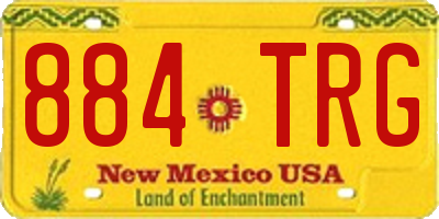 NM license plate 884TRG