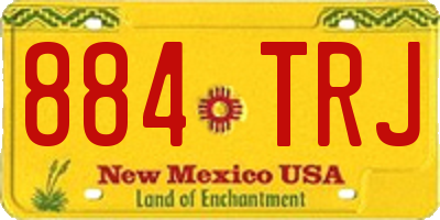 NM license plate 884TRJ