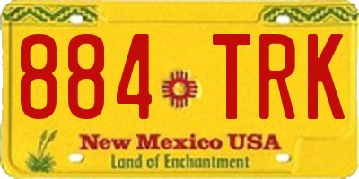 NM license plate 884TRK