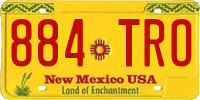 NM license plate 884TRO