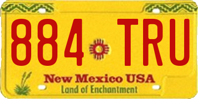 NM license plate 884TRU