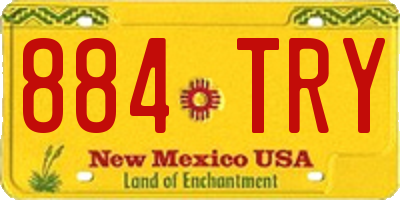 NM license plate 884TRY