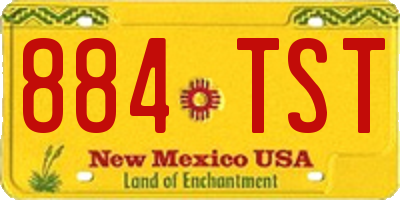 NM license plate 884TST