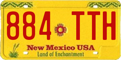 NM license plate 884TTH