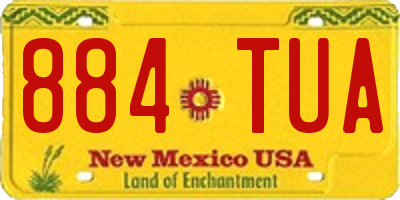 NM license plate 884TUA