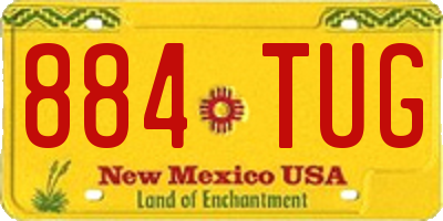 NM license plate 884TUG