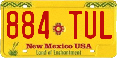 NM license plate 884TUL