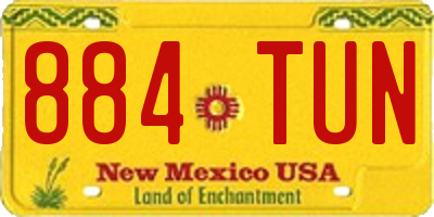 NM license plate 884TUN