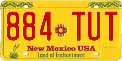 NM license plate 884TUT