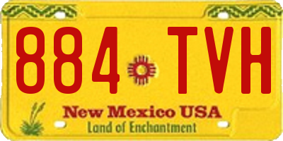 NM license plate 884TVH