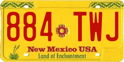 NM license plate 884TWJ