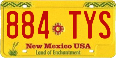 NM license plate 884TYS