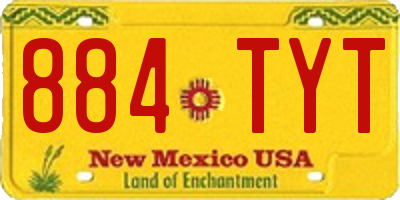 NM license plate 884TYT
