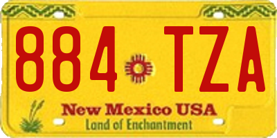 NM license plate 884TZA