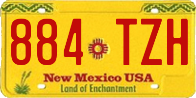 NM license plate 884TZH