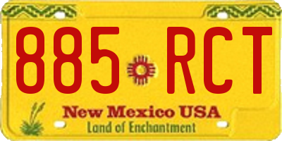 NM license plate 885RCT